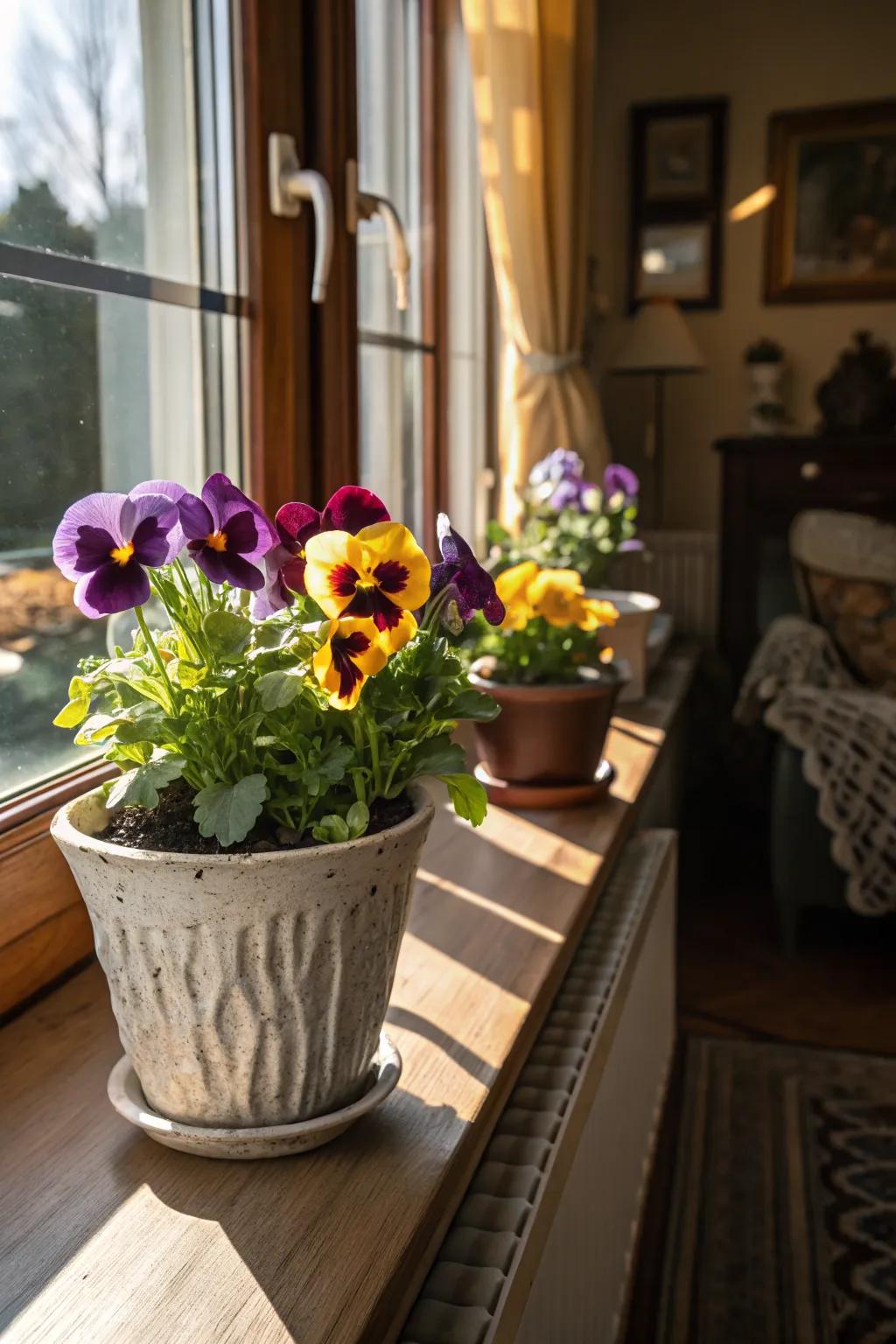 Bring the beauty of pansies indoors.