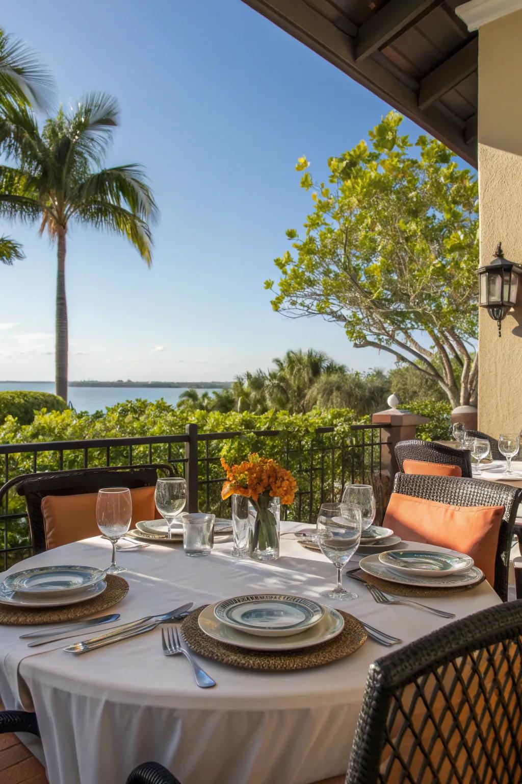 An inviting dining area perfect for alfresco meals.