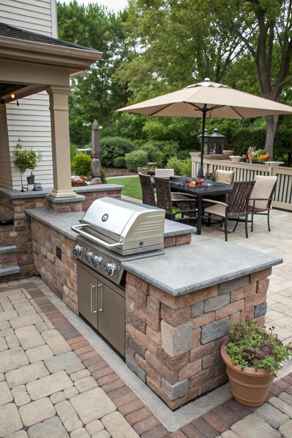 An outdoor kitchen turns your patio into a culinary haven.