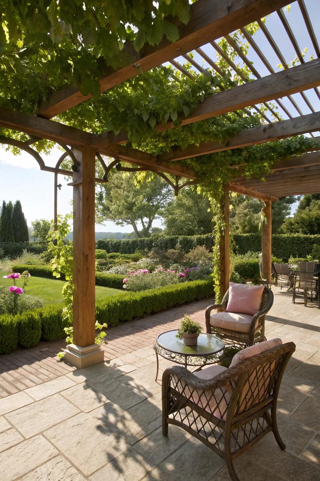 A pergola adds structure and comfort to your outdoor man cave.