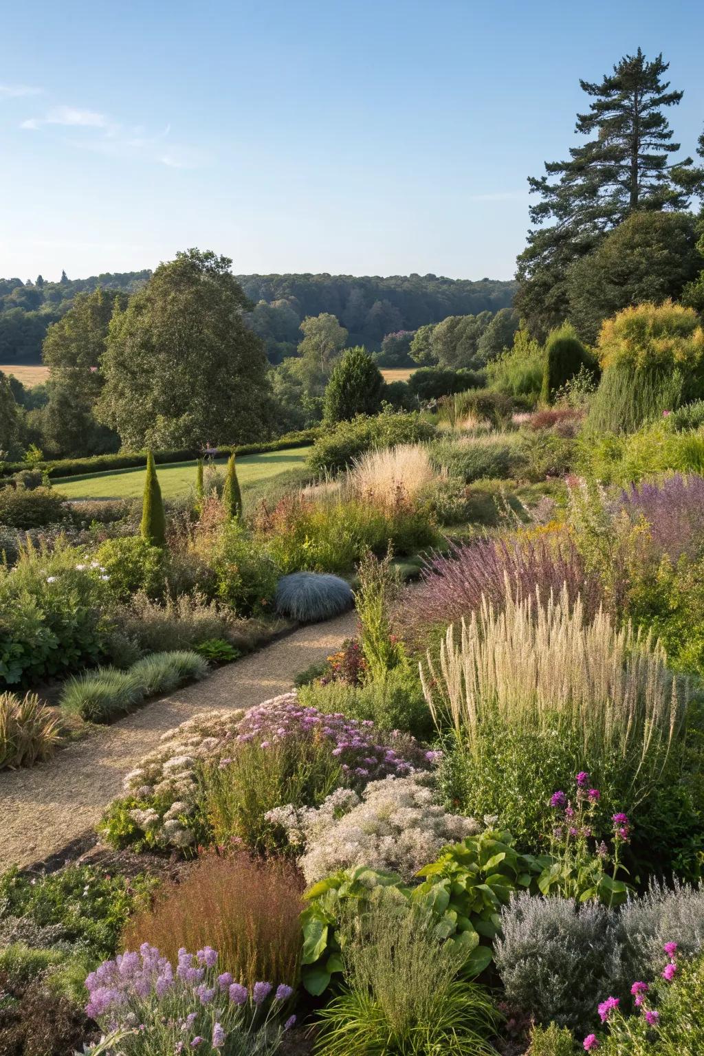 Layered planting brings depth and dimension to gardens.