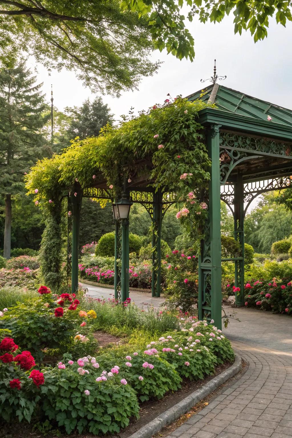 A green roof adds natural beauty and environmental benefits.