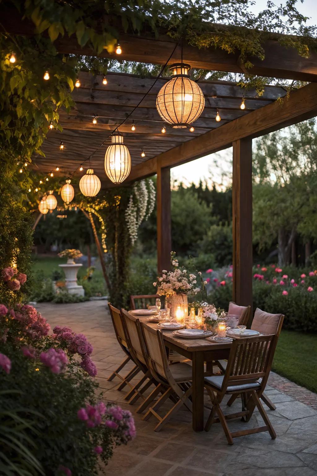 Create magical evenings with ambient lighting.