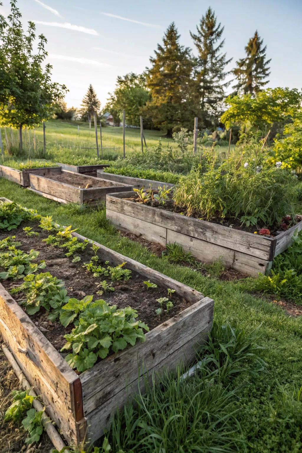 Hugelkultur: a sustainable gardening technique.