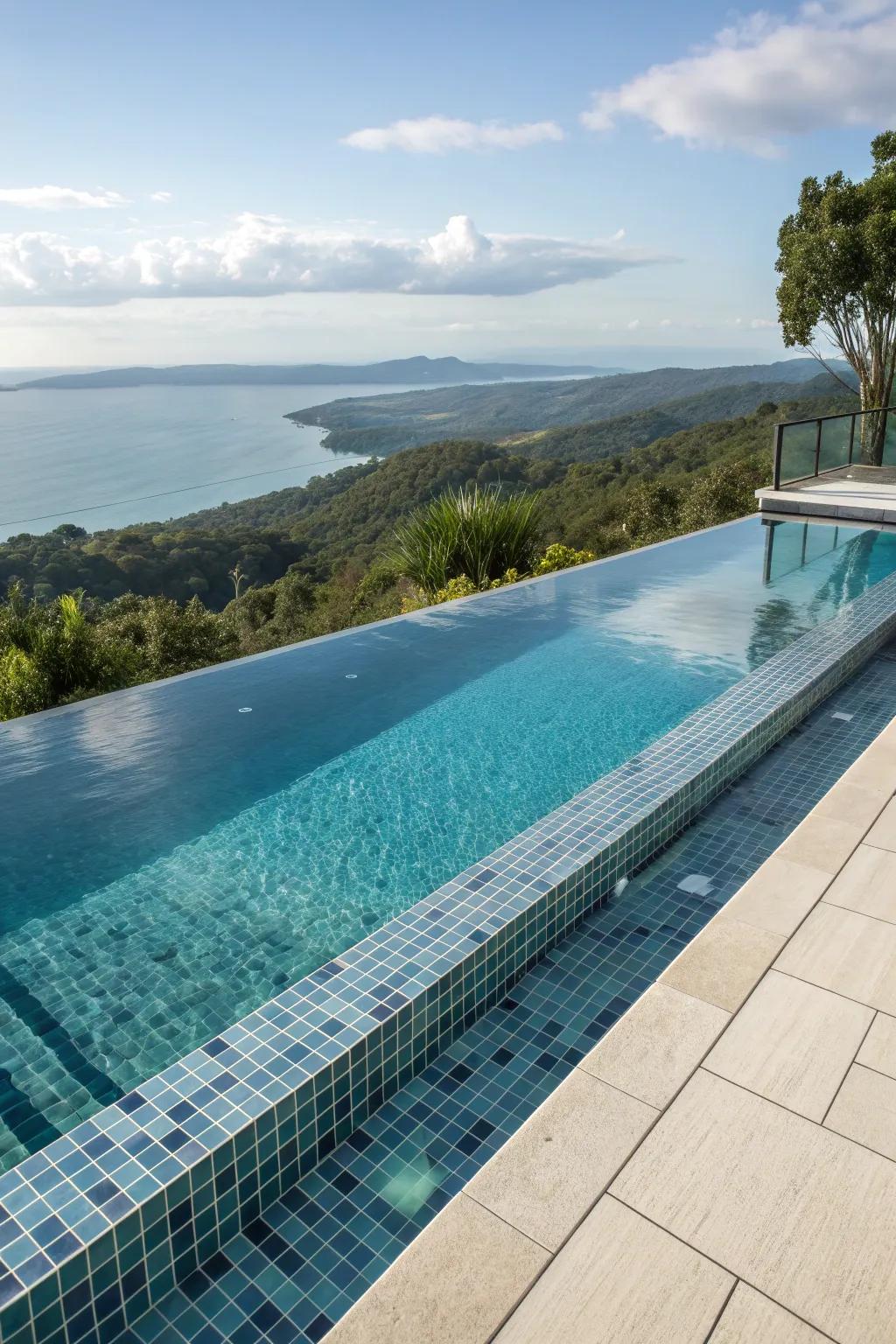Infinity edges offer a luxurious, seamless look.