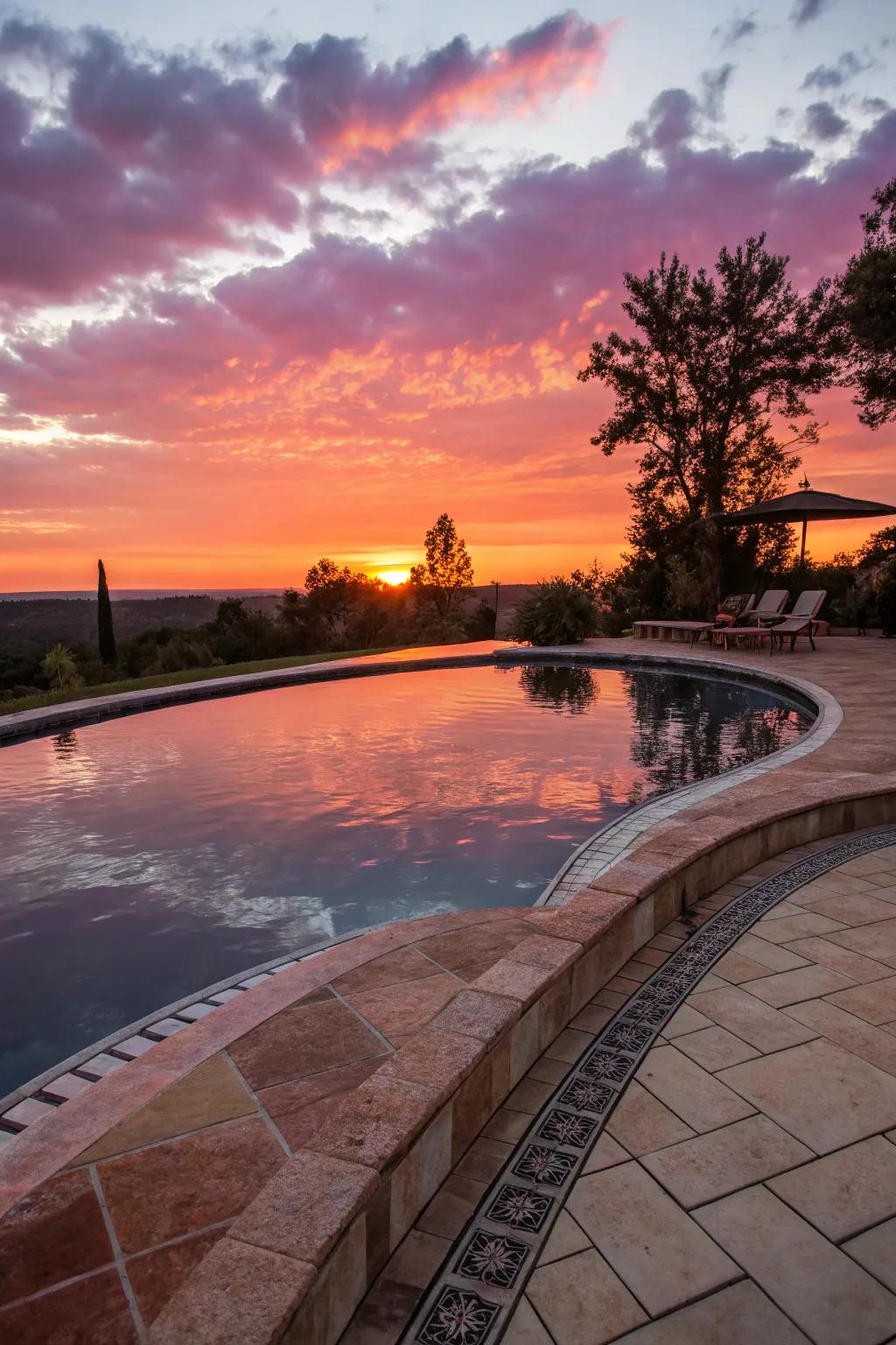 Sunset ombre creates a breathtaking focal point.