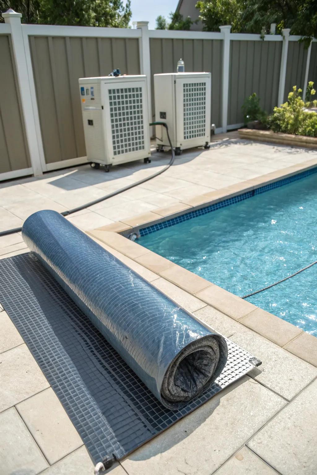 A combined approach for maximum pool warmth and efficiency.