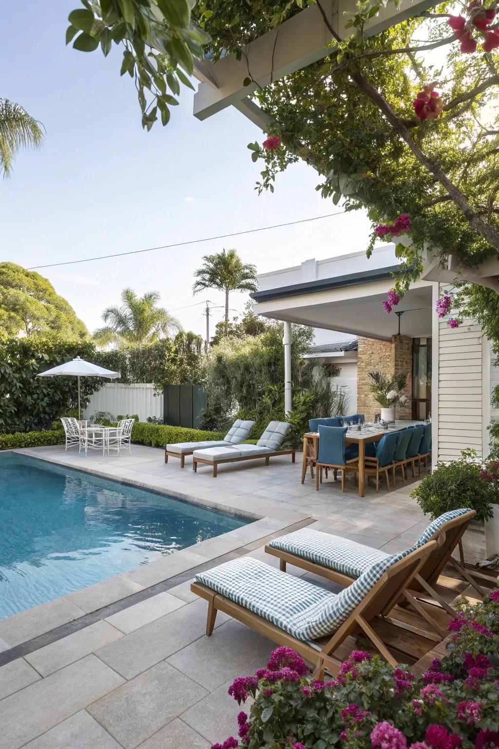 Express your style with chic poolside decor.