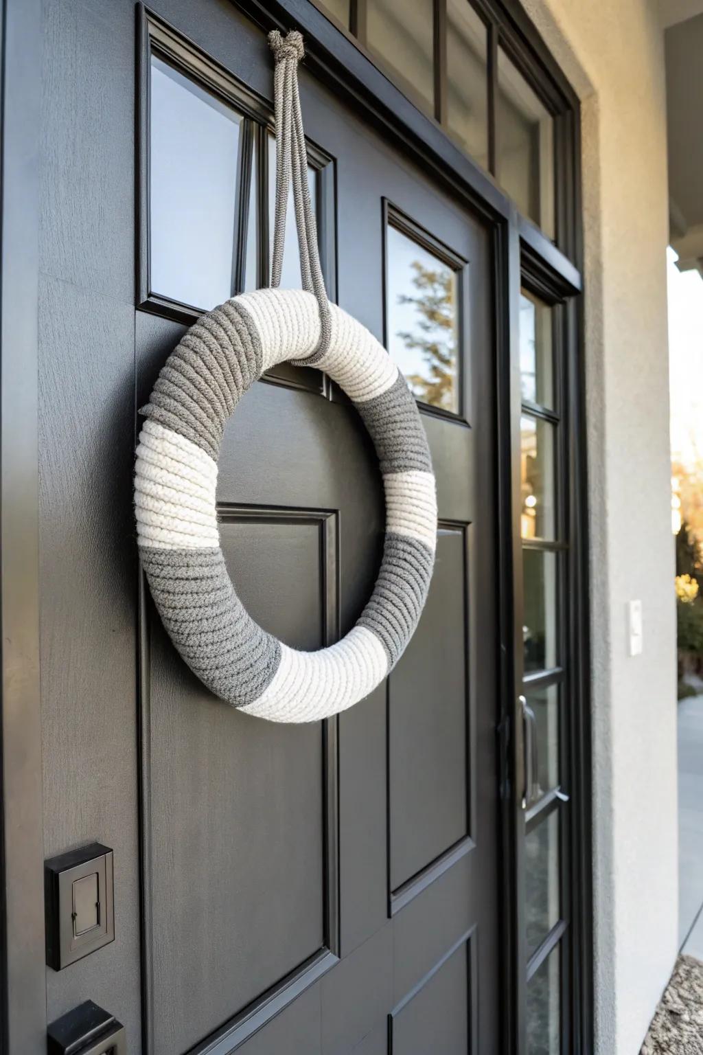 Simple and elegant, this wreath suits a minimalist aesthetic.