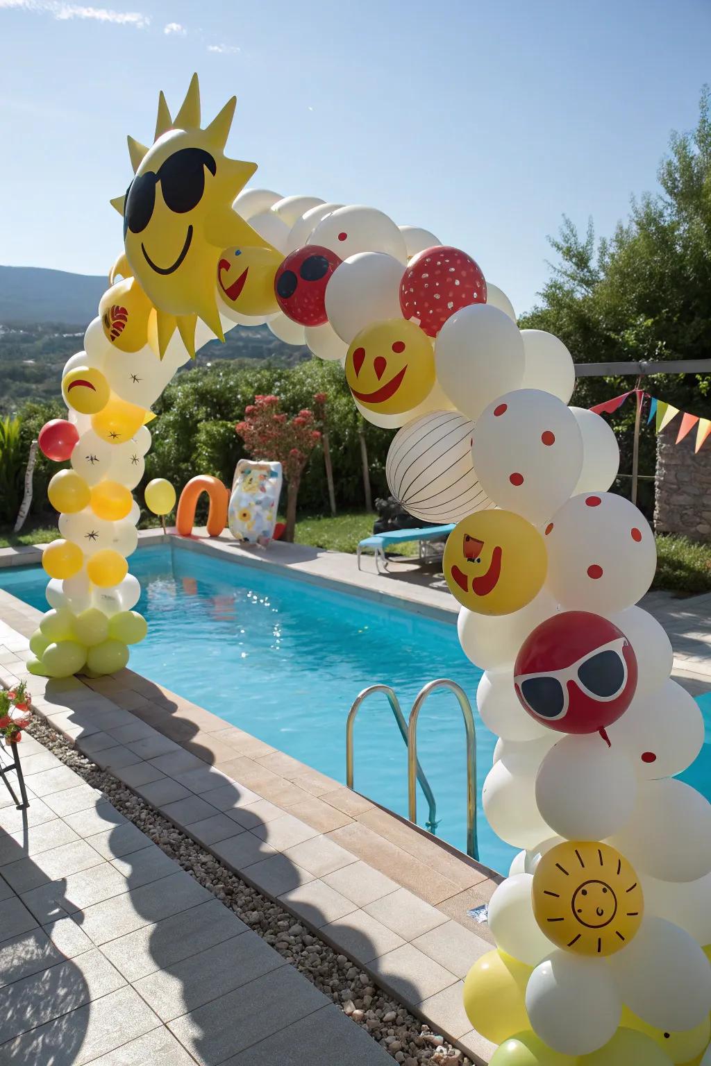 Bring sunshine to your party with a whimsical balloon arch.