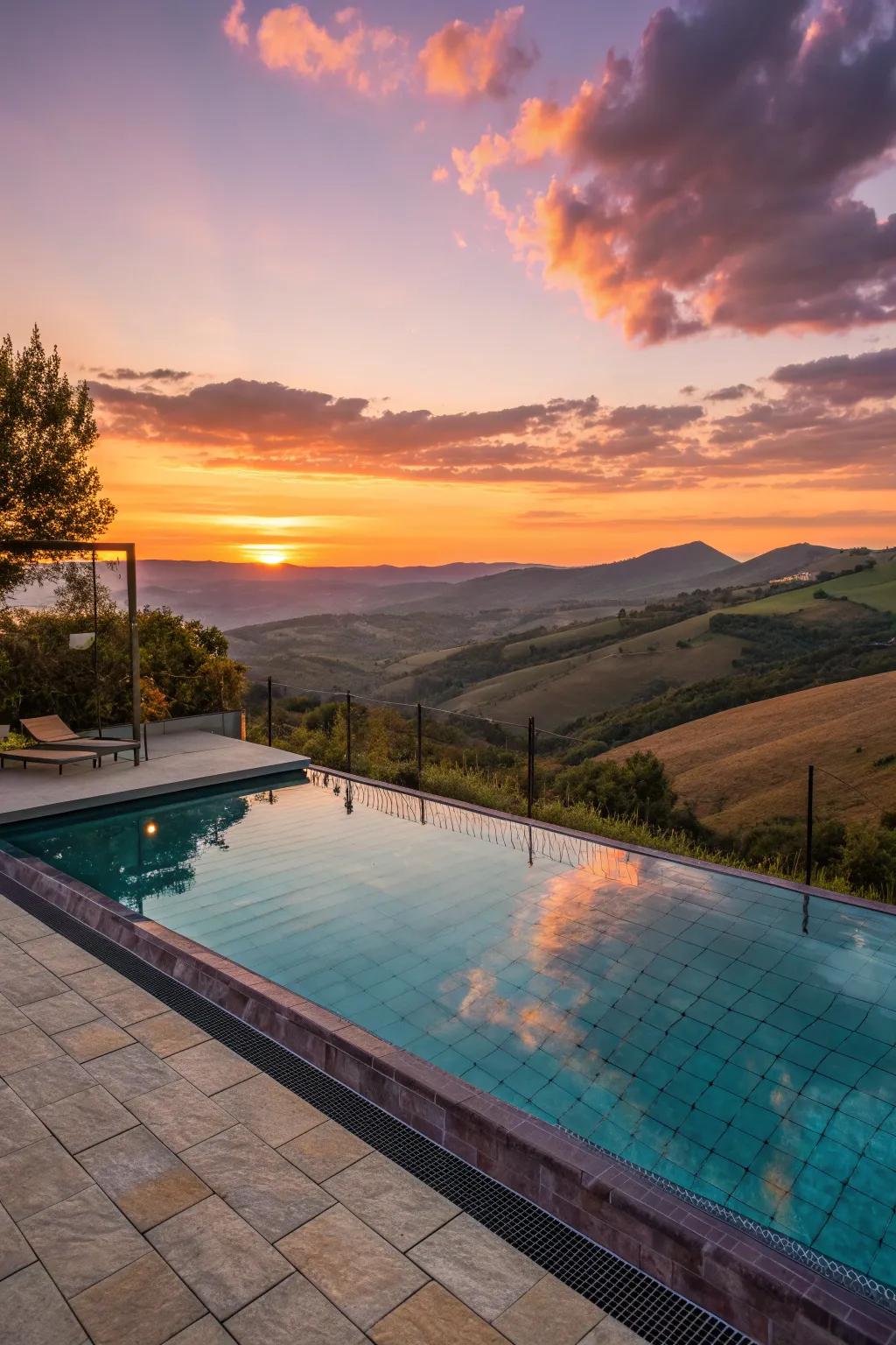 A pool with a view.