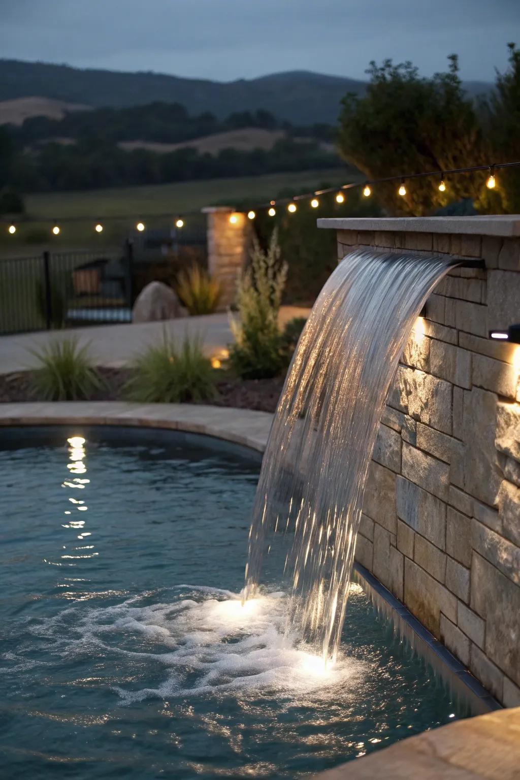 Downlights offer a soft, minimalist illumination.