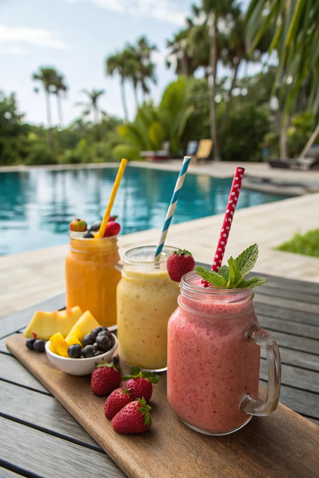 Handcrafted smoothies add a healthy twist to your brunch menu.