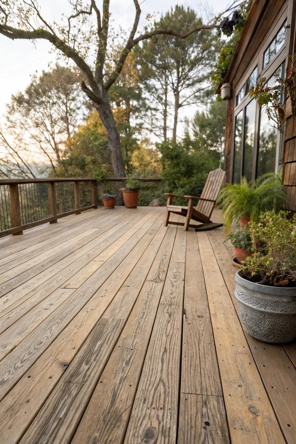 Natural finishes highlight the beauty of the wood grain.