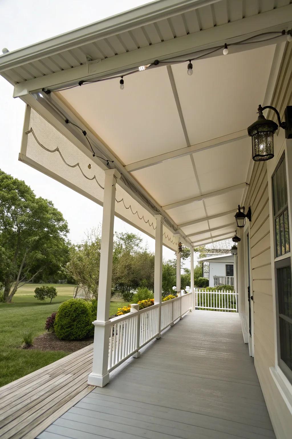 Simplicity is key with minimalist awning designs.