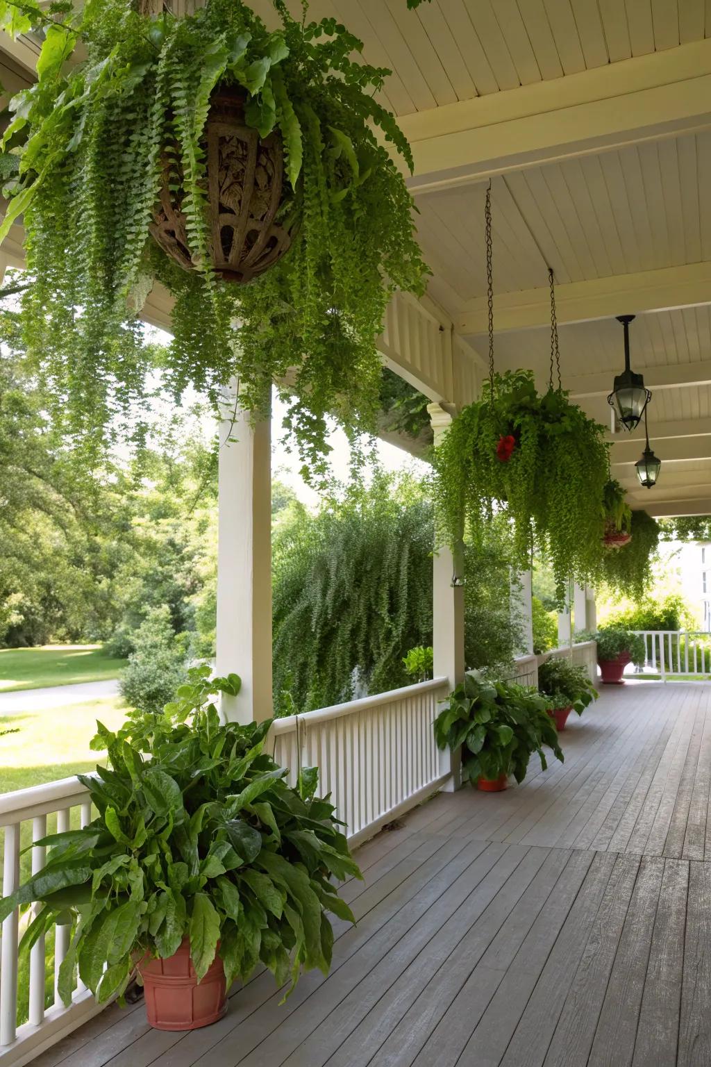 A canopy that invites nature to your porch.