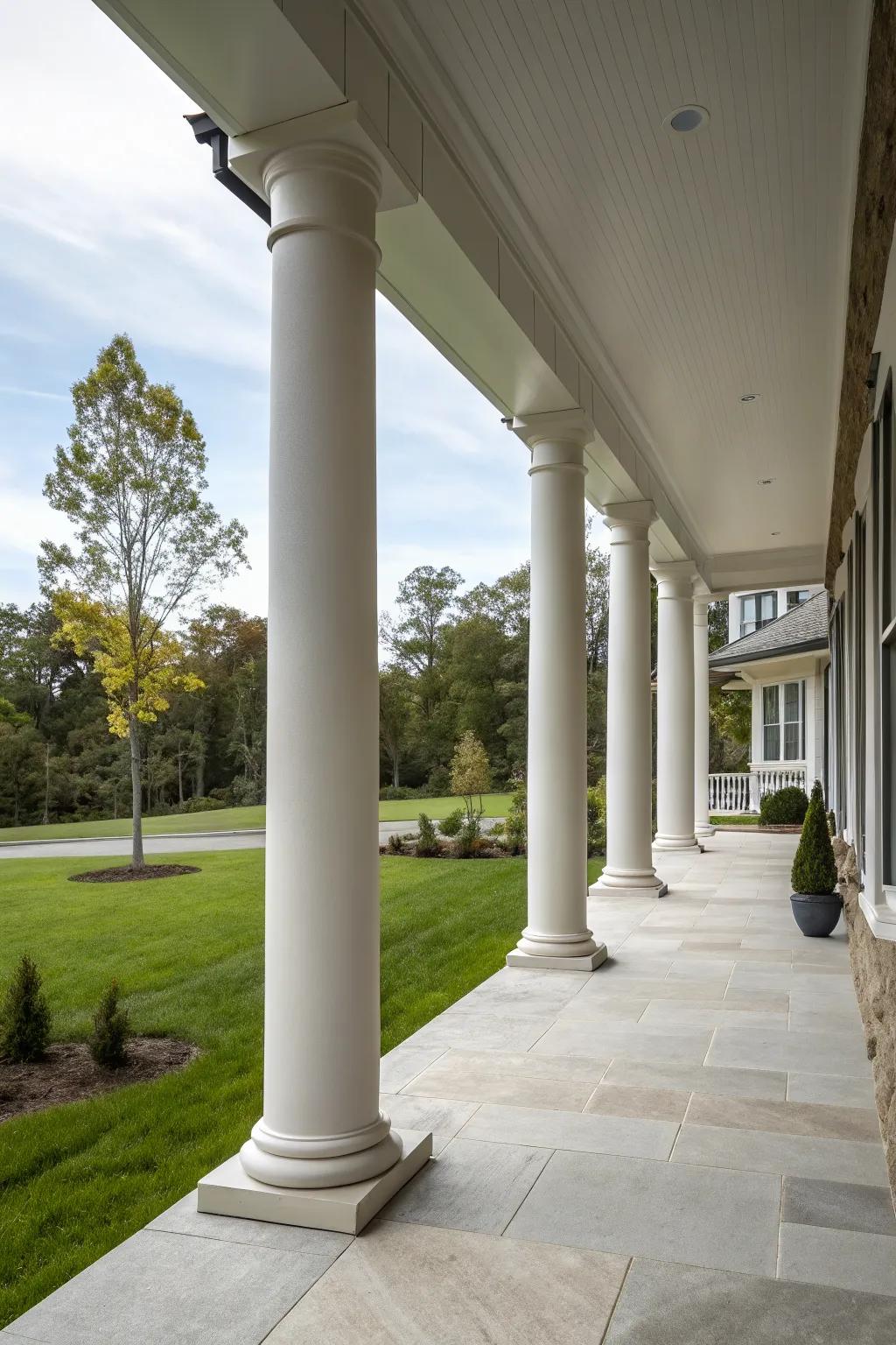 Composite wraps provide durability and versatility for porch columns.