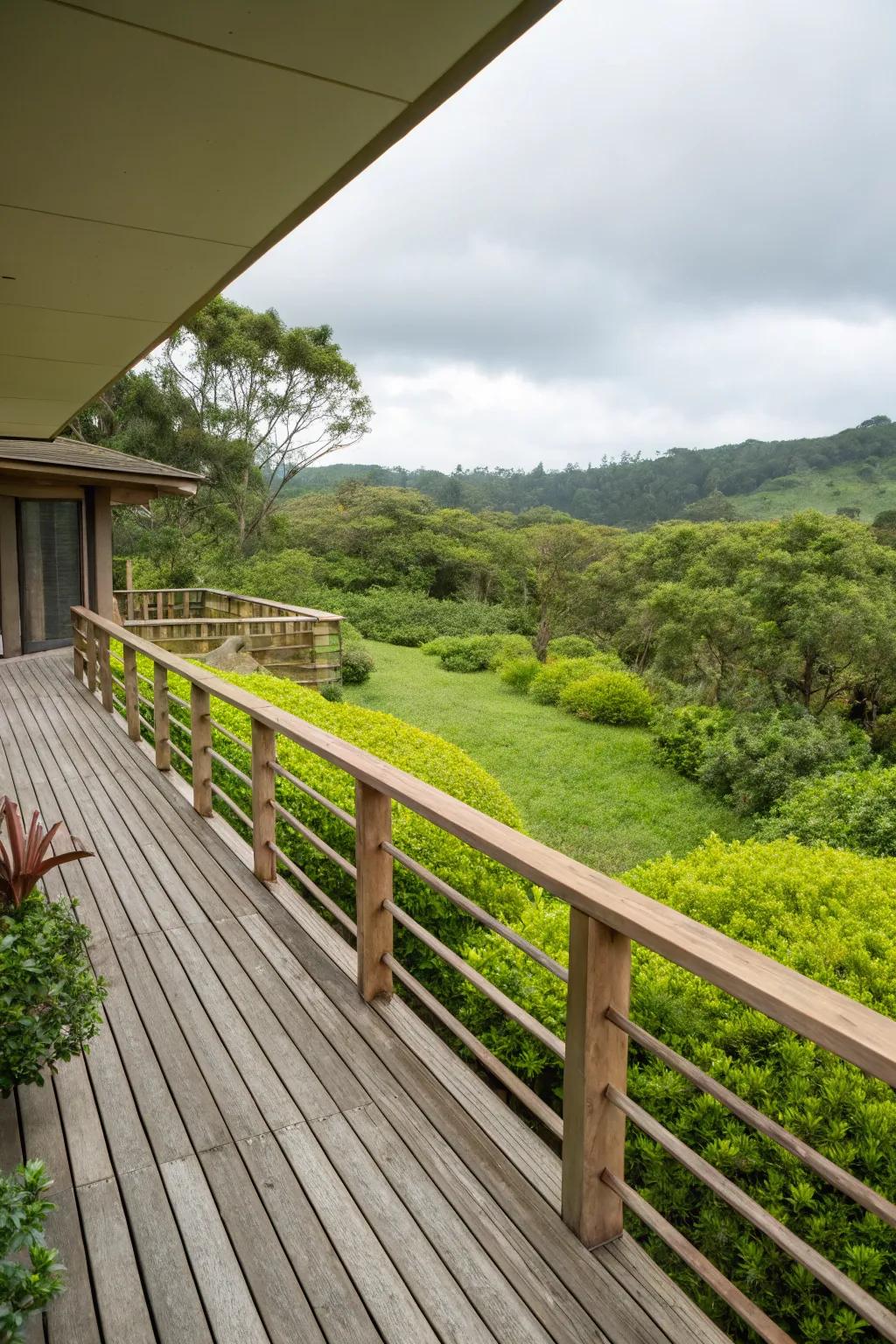 Let nature guide your design with seamlessly integrated railings.