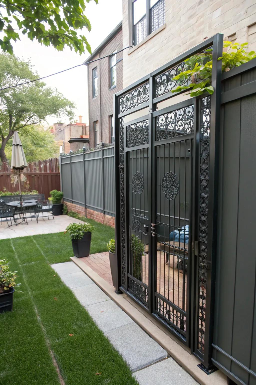 Add modern flair with metal grilles.