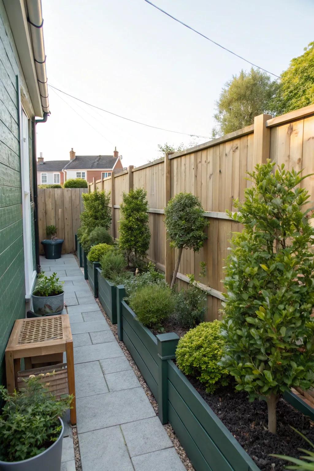 Compact plants offer privacy in smaller spaces without compromising on style.
