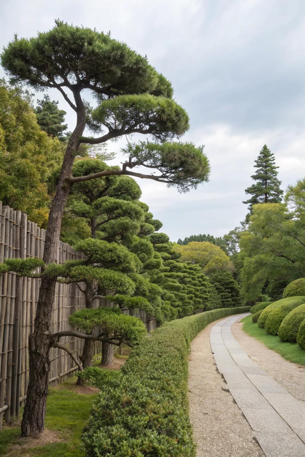 Japanese Cedars add an exotic touch to your privacy needs.