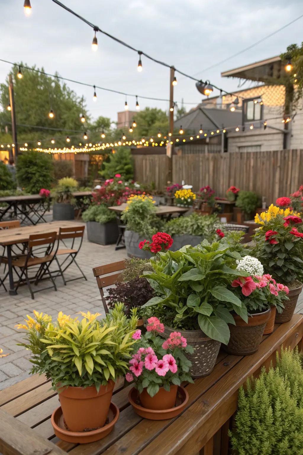 Potted plants provide flexibility and seasonal color to your garden.