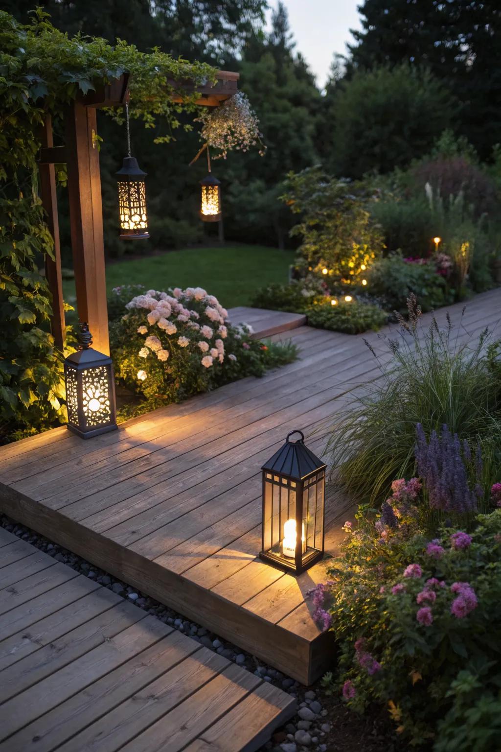 Create an enchanting atmosphere with strategic lighting.
