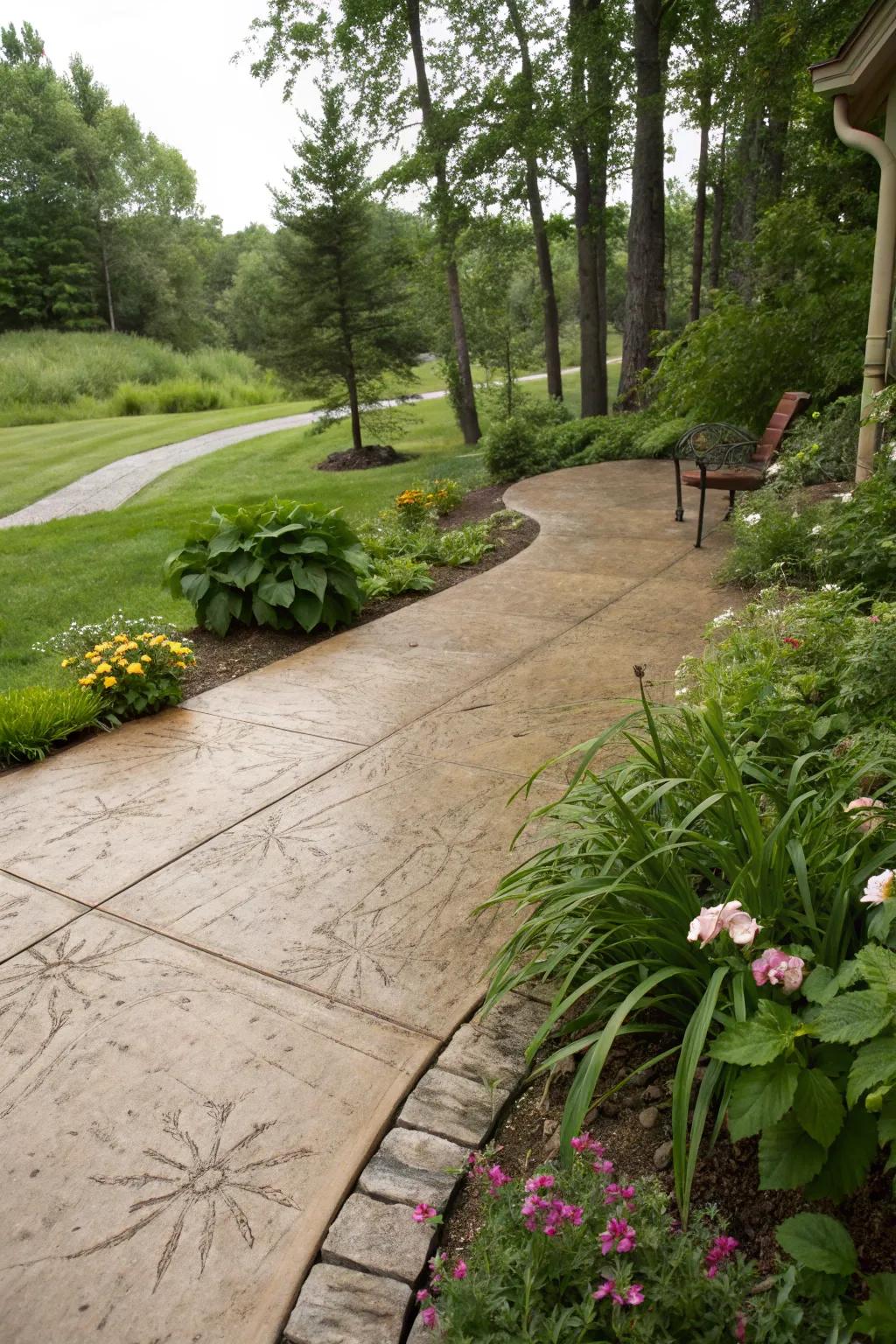 Rustic textures add natural charm to your patio.
