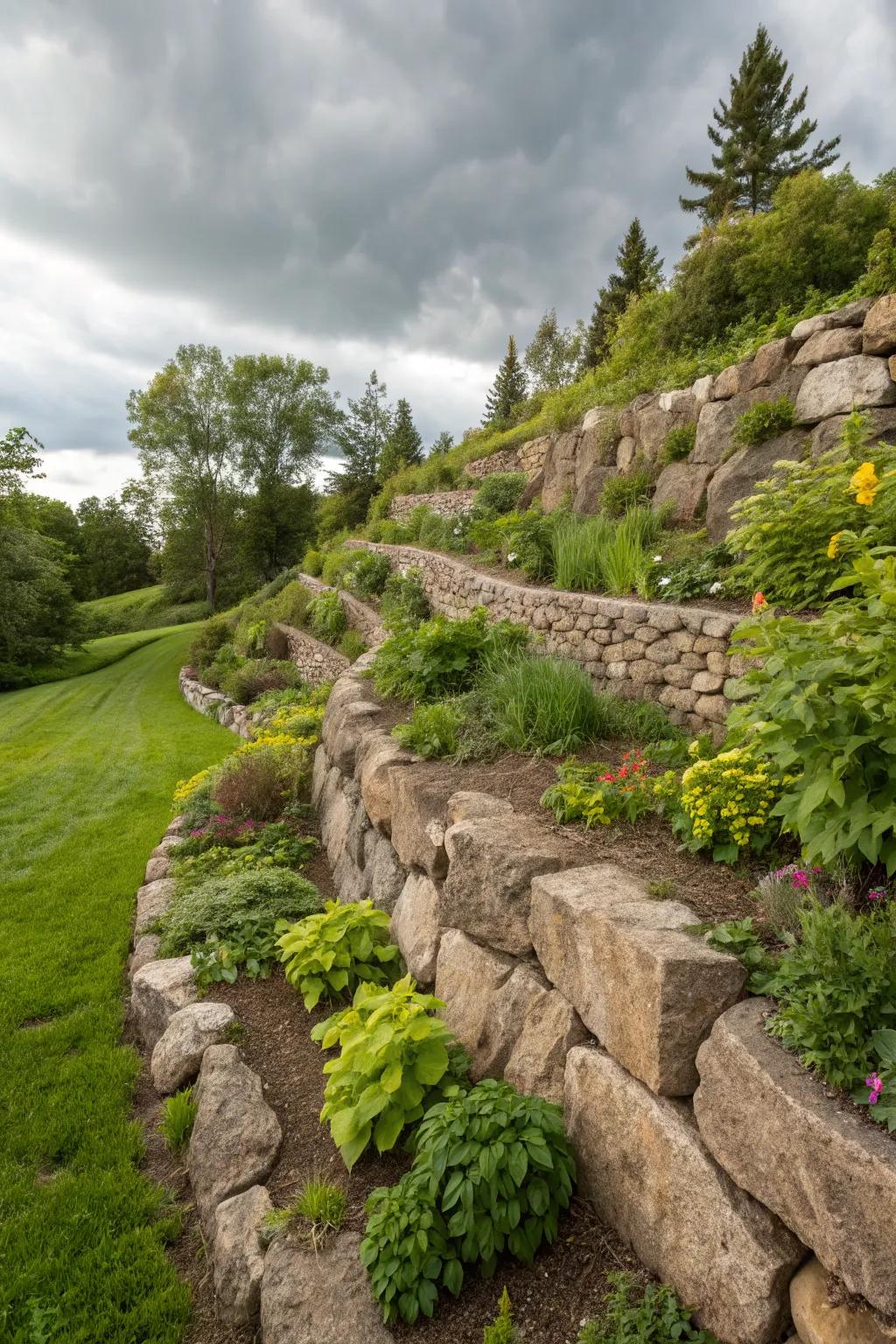 Retaining walls offer both function and style.