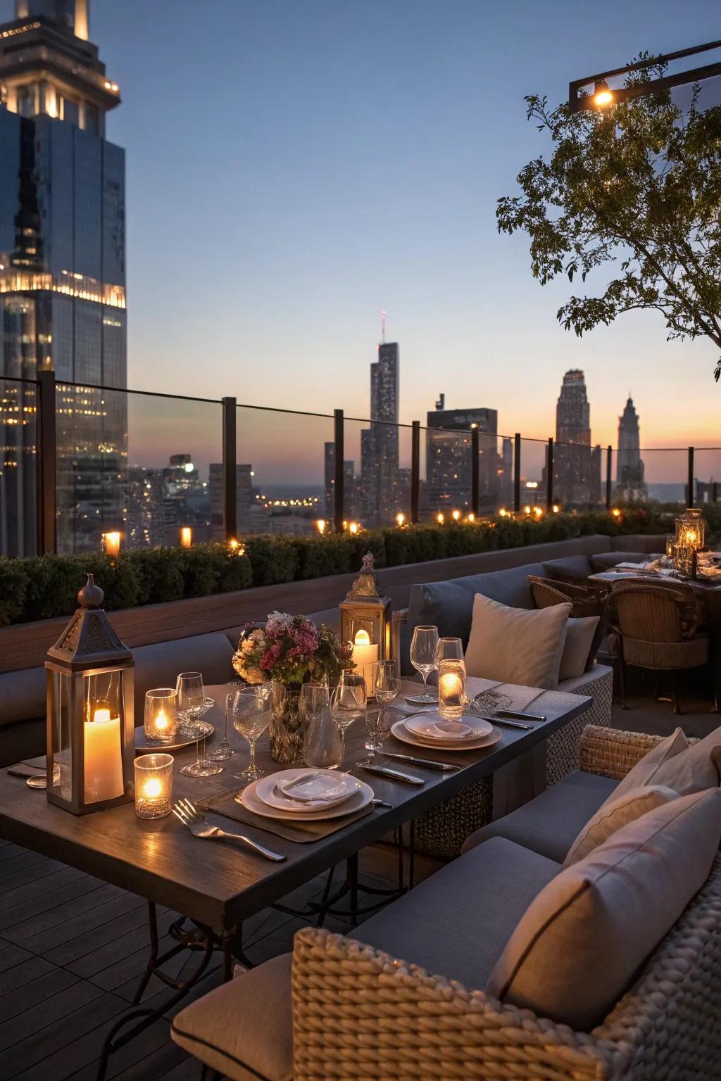 Dining al fresco under the stars is a memorable experience.