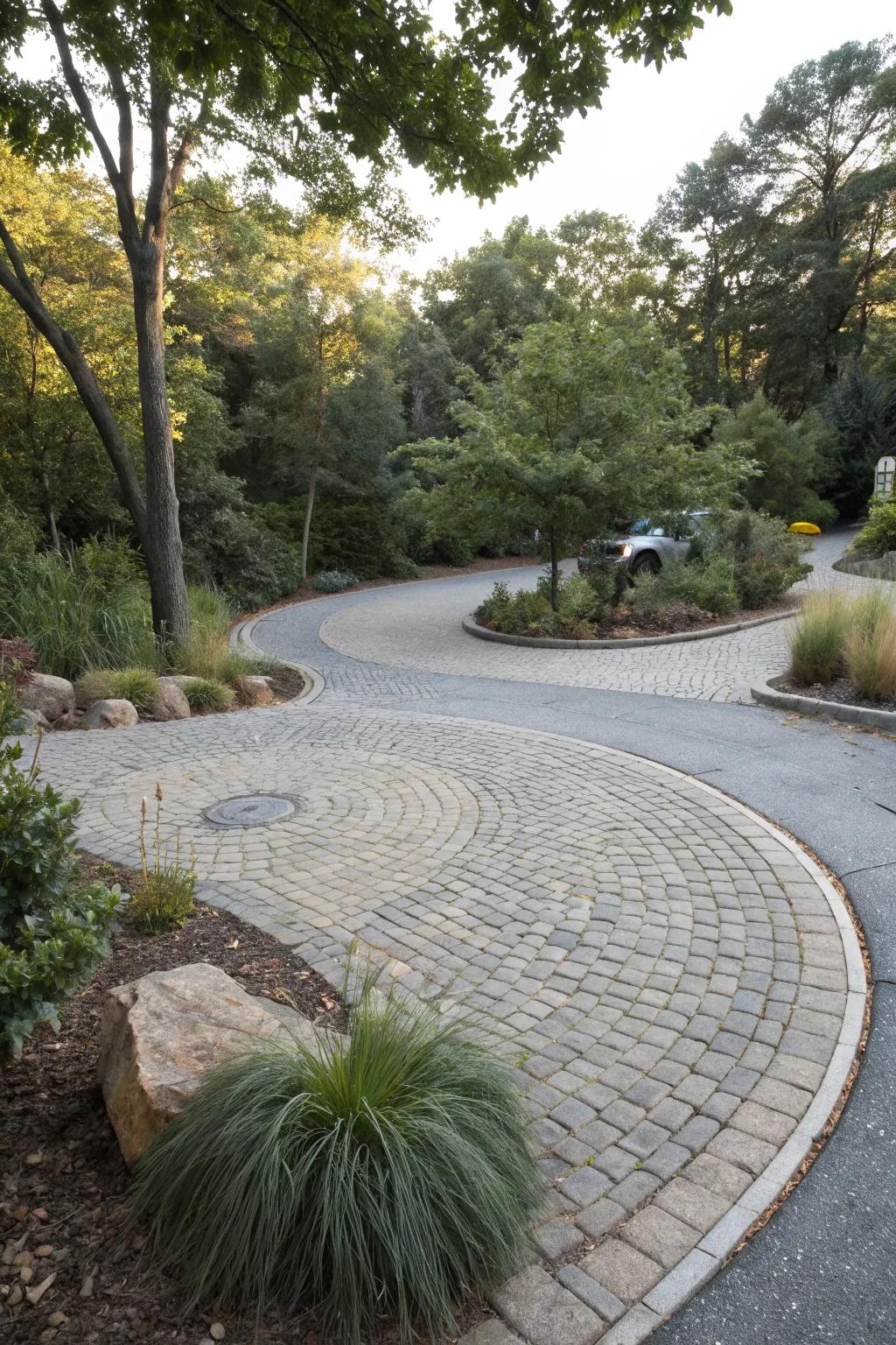 Eco-friendly design with permeable paving.