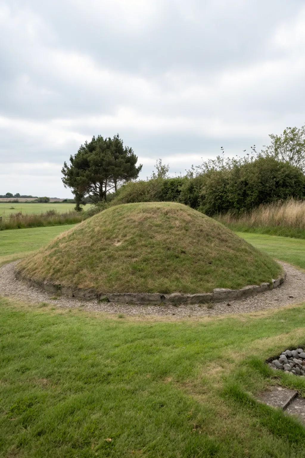 Keep it clean with minimalist lawn areas around your septic mound.