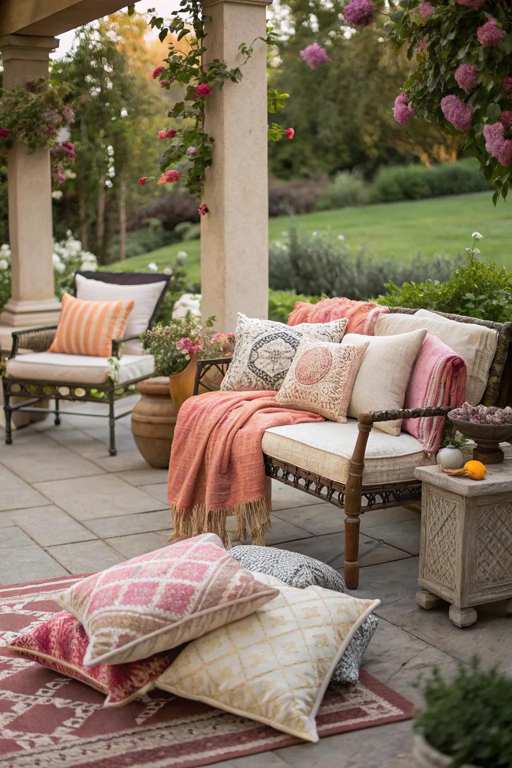 Pillows and throws add warmth and style.