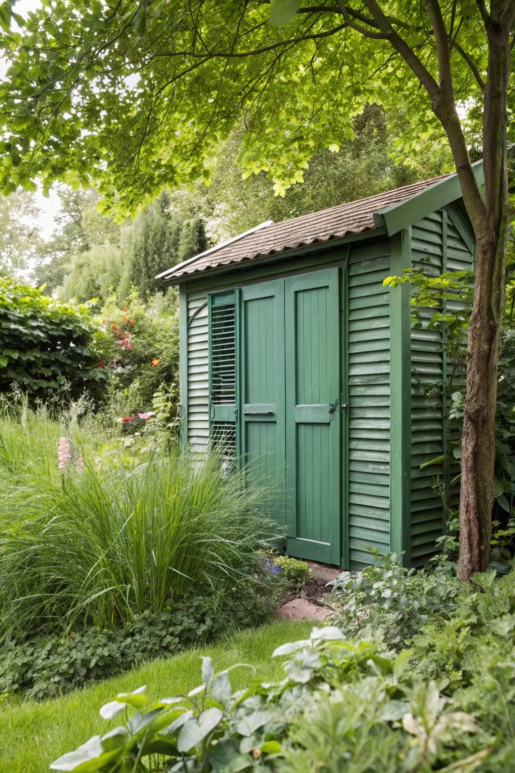 Integrate shutters into the natural landscape.