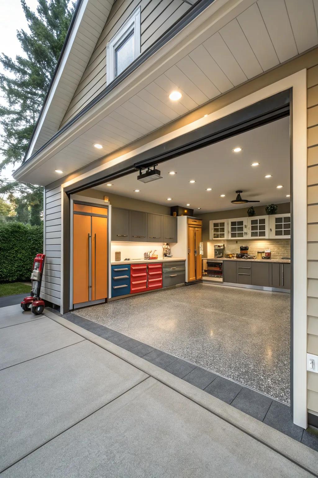 A cohesive design makes your garage a natural part of your home.