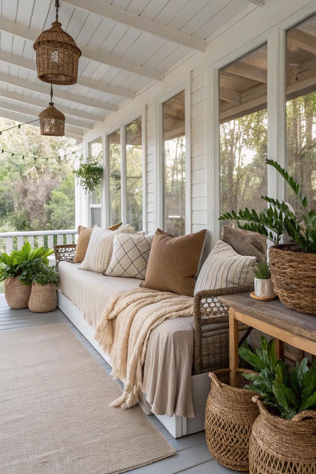 Earth tones create a serene and harmonious space.