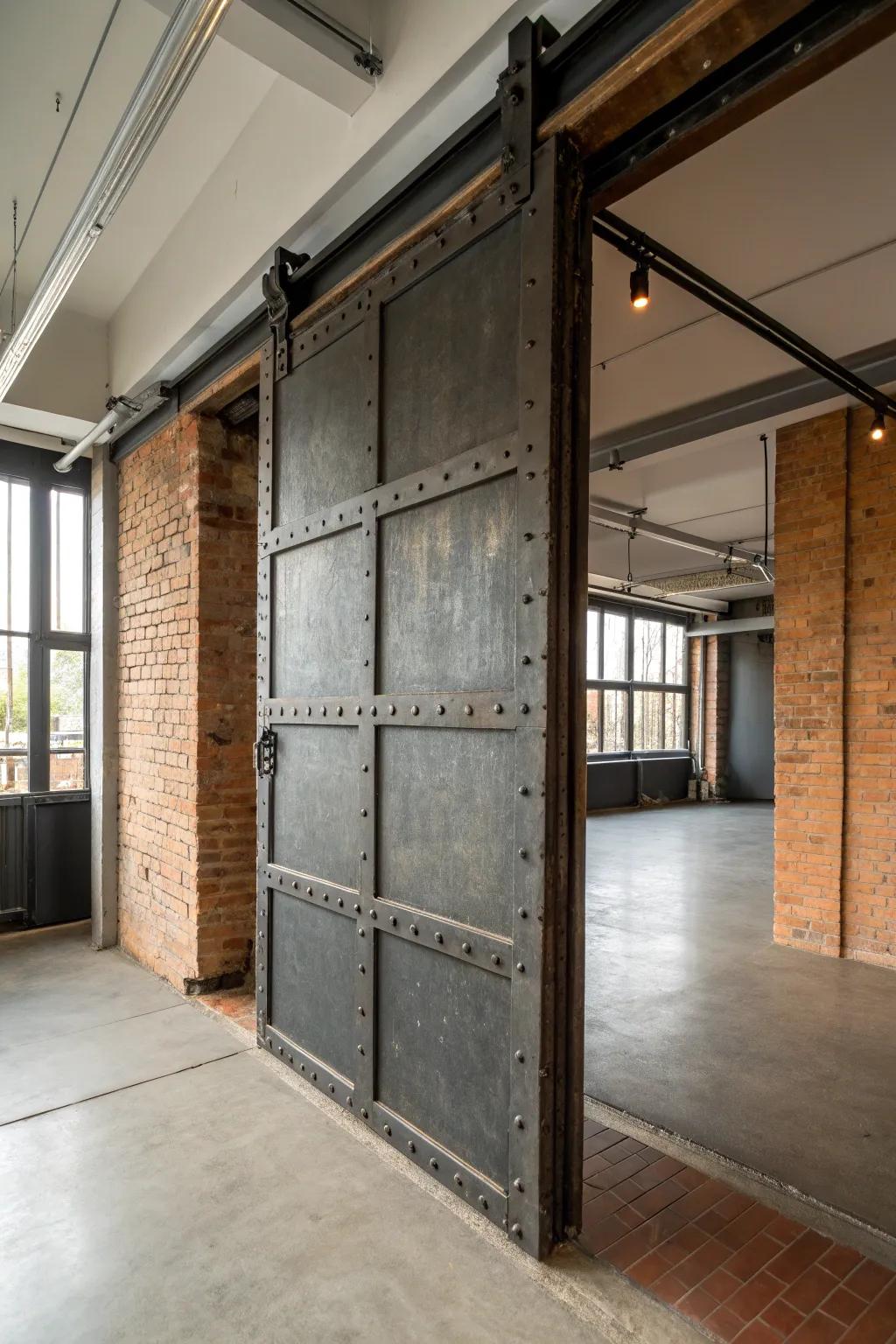 Industrial edge for a bold sliding gate