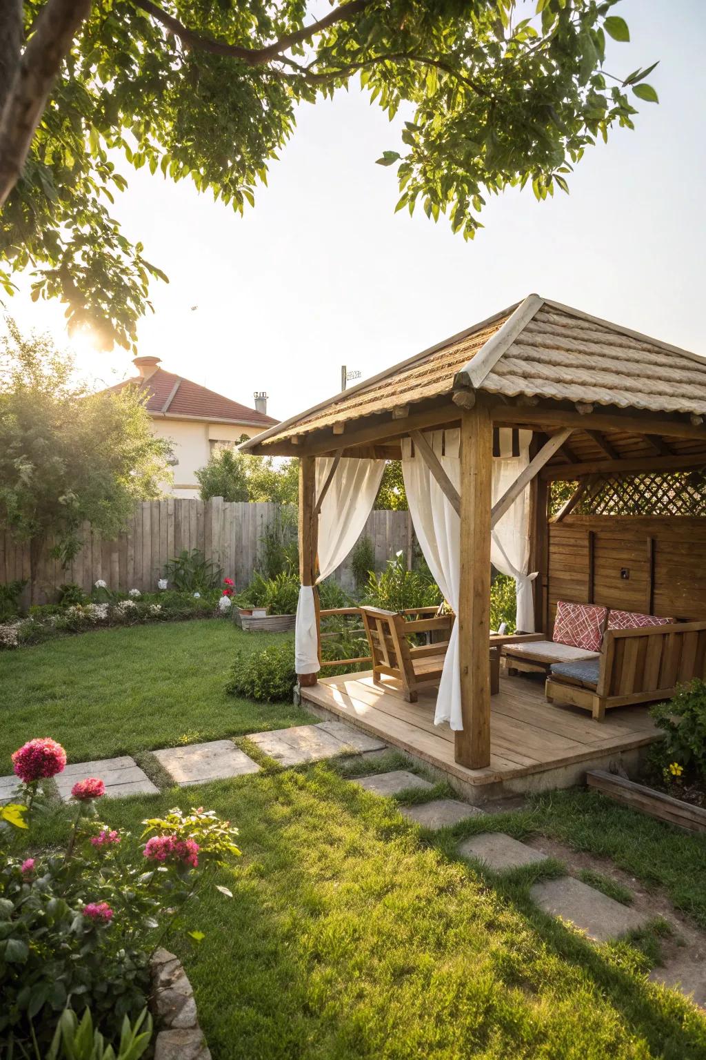 Enjoy the outdoors with shade and shelter.