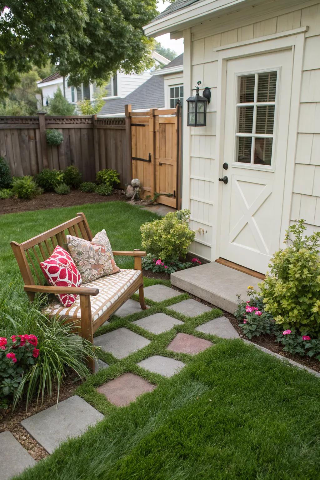 Create a welcoming spot with a cozy sitting area.