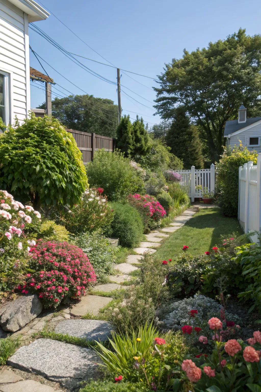 Layered plantings add dimension to a xeriscape.