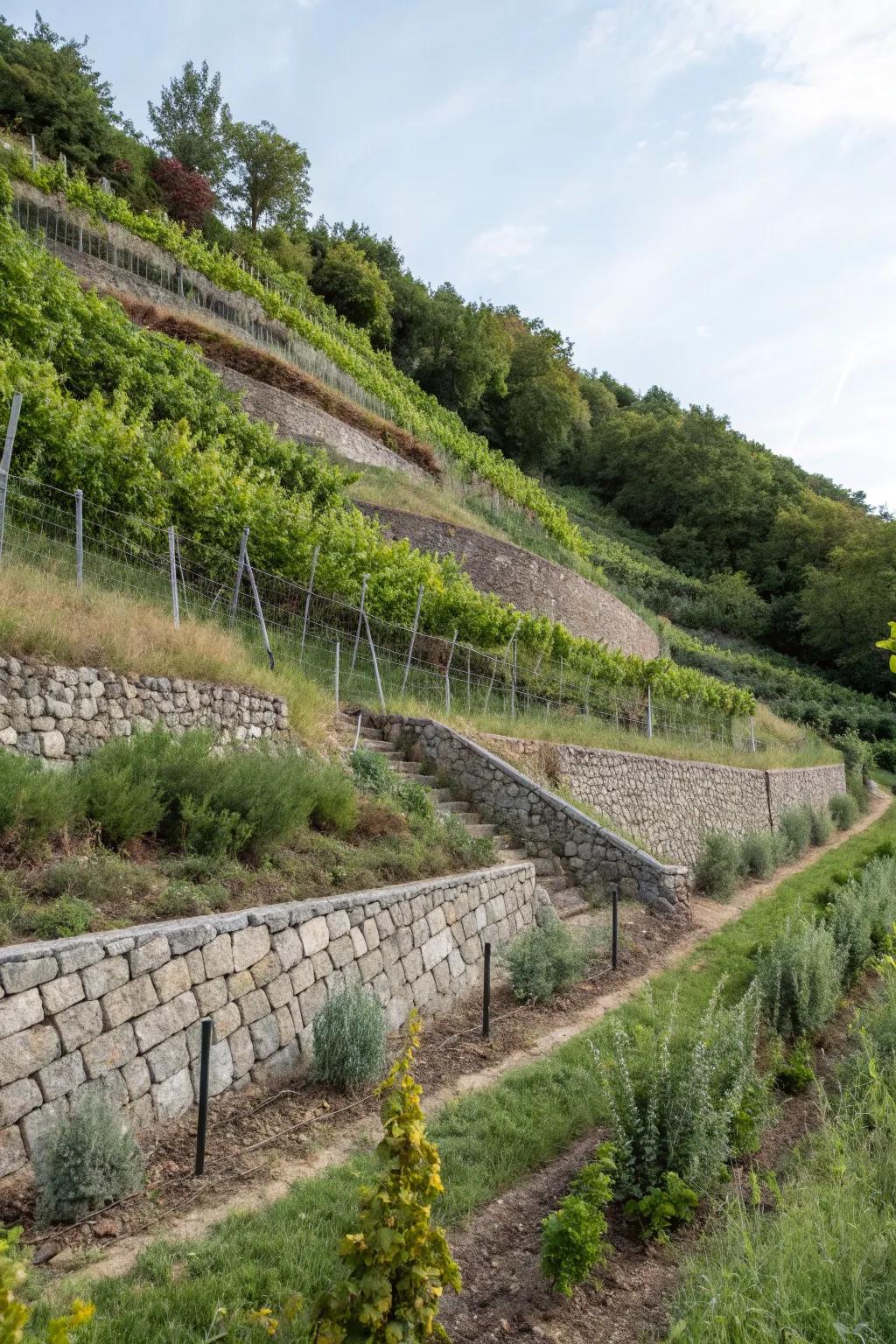 Stabilize your slope with smart plant and structure choices.