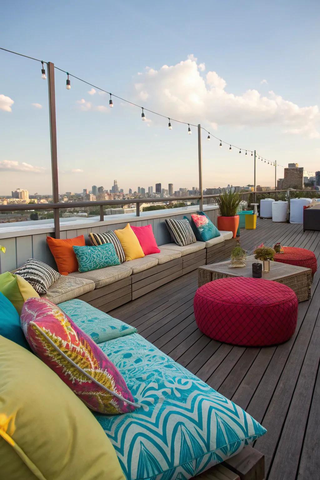 Colorful accents infuse your deck with personality.