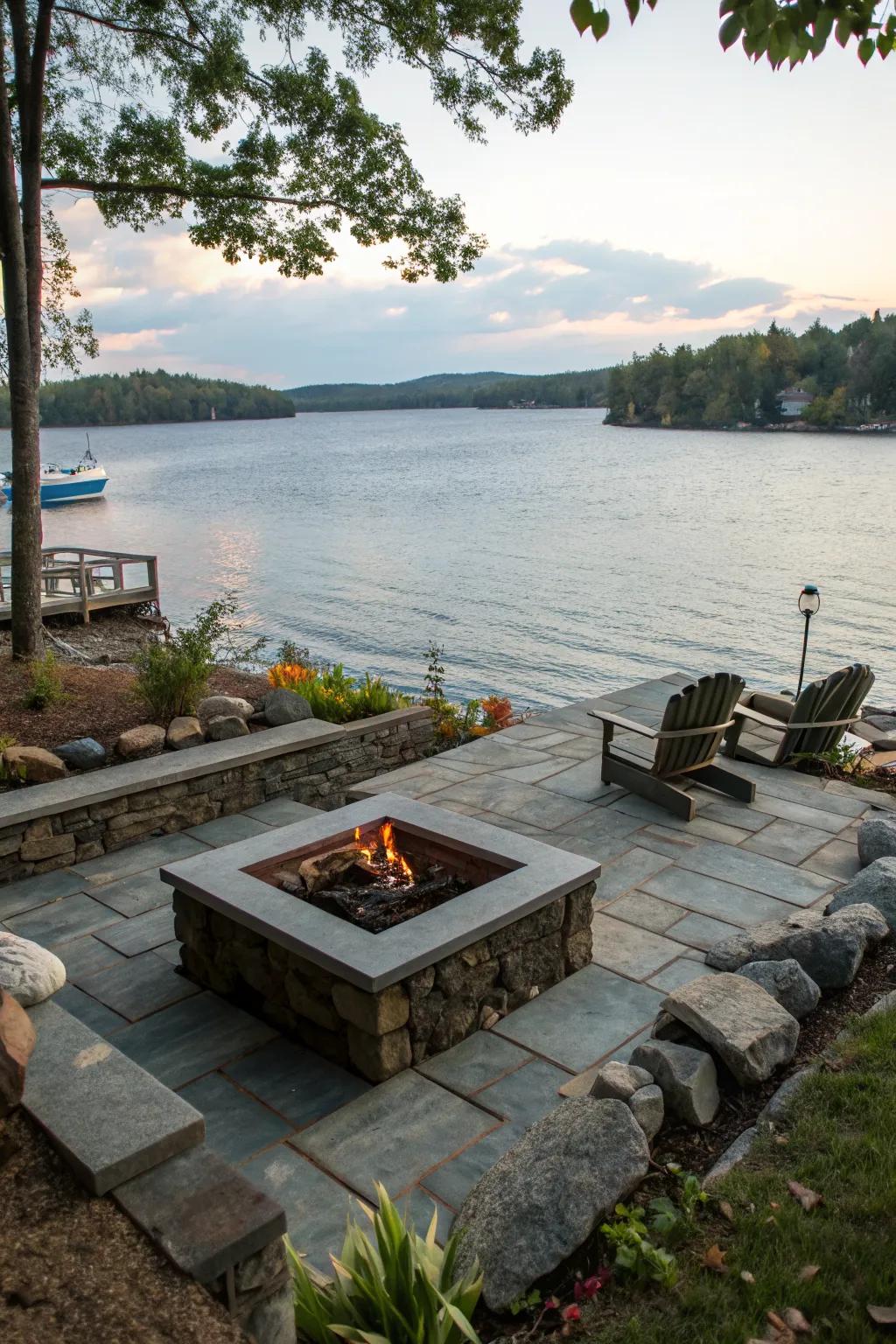A fire pit with a view maximizes the beauty of your space.