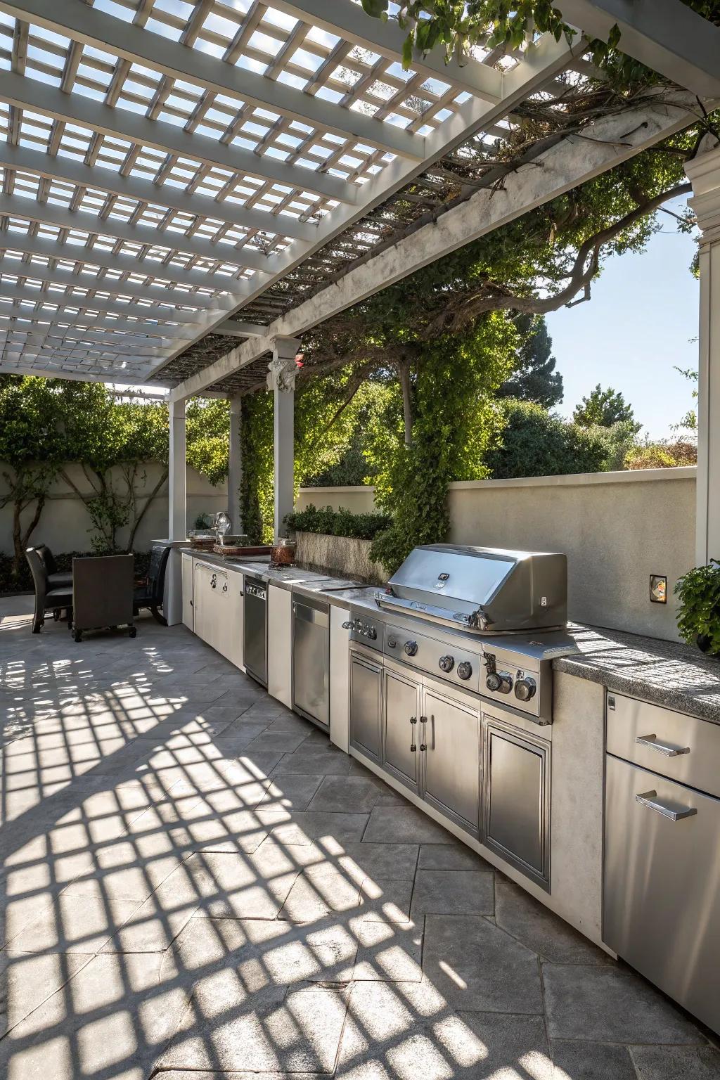 Enhance your kitchen with a stylish pergola.