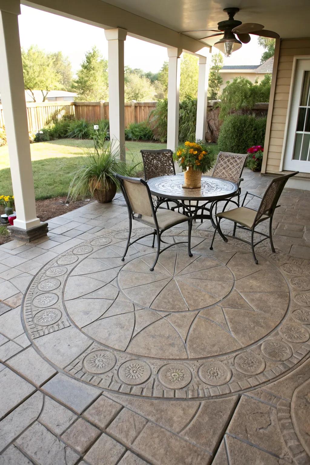 Add a touch of intrigue with circular designs.