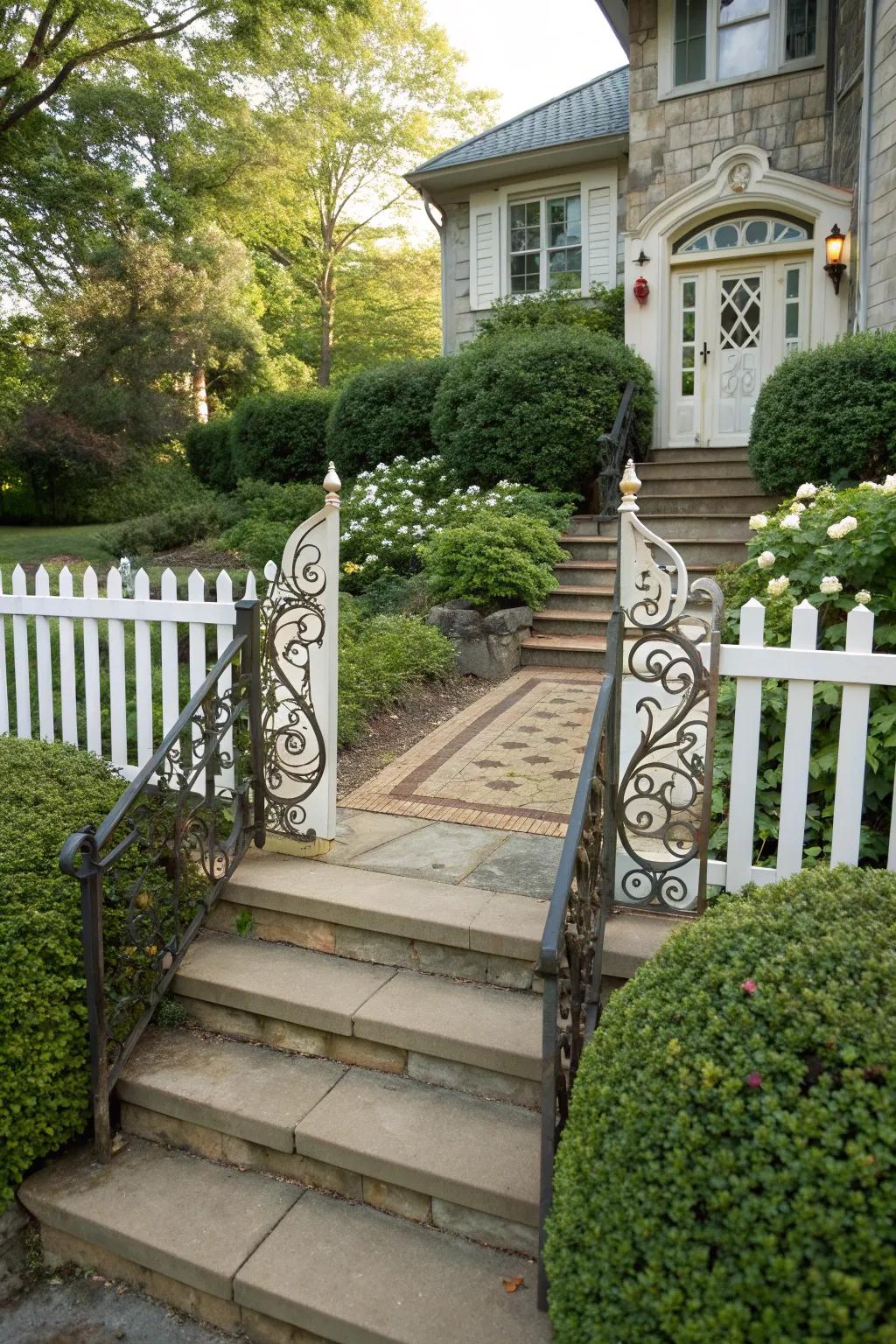 Safety and style with charming railings