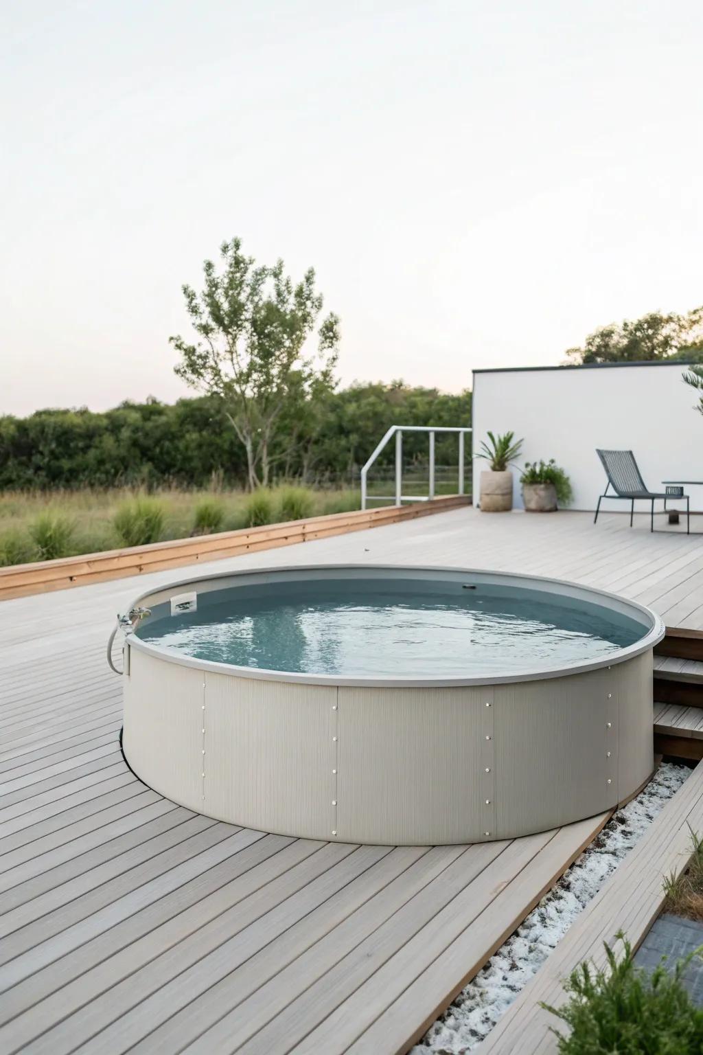 A minimalist deck design exudes elegance and simplicity.