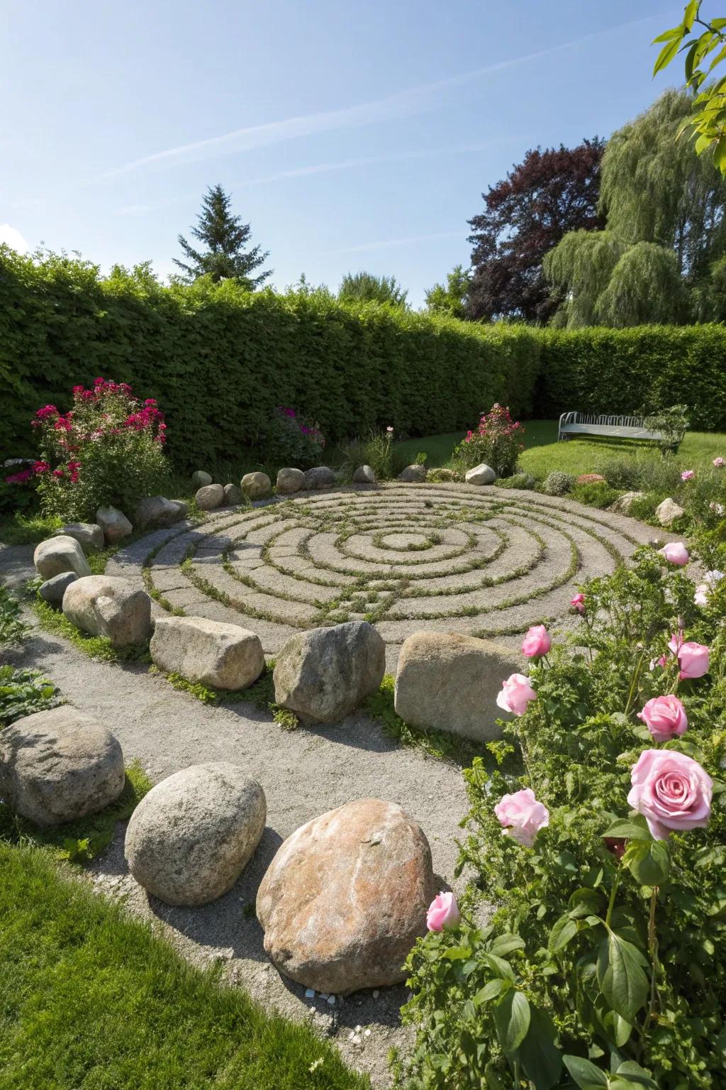 Make a statement with creative patterned rock arrangements.