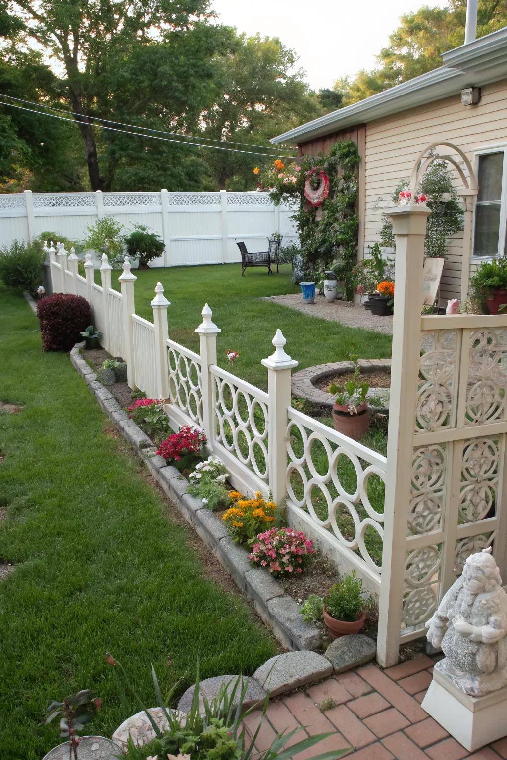 PVC pipe constructions offer customizable fencing solutions.