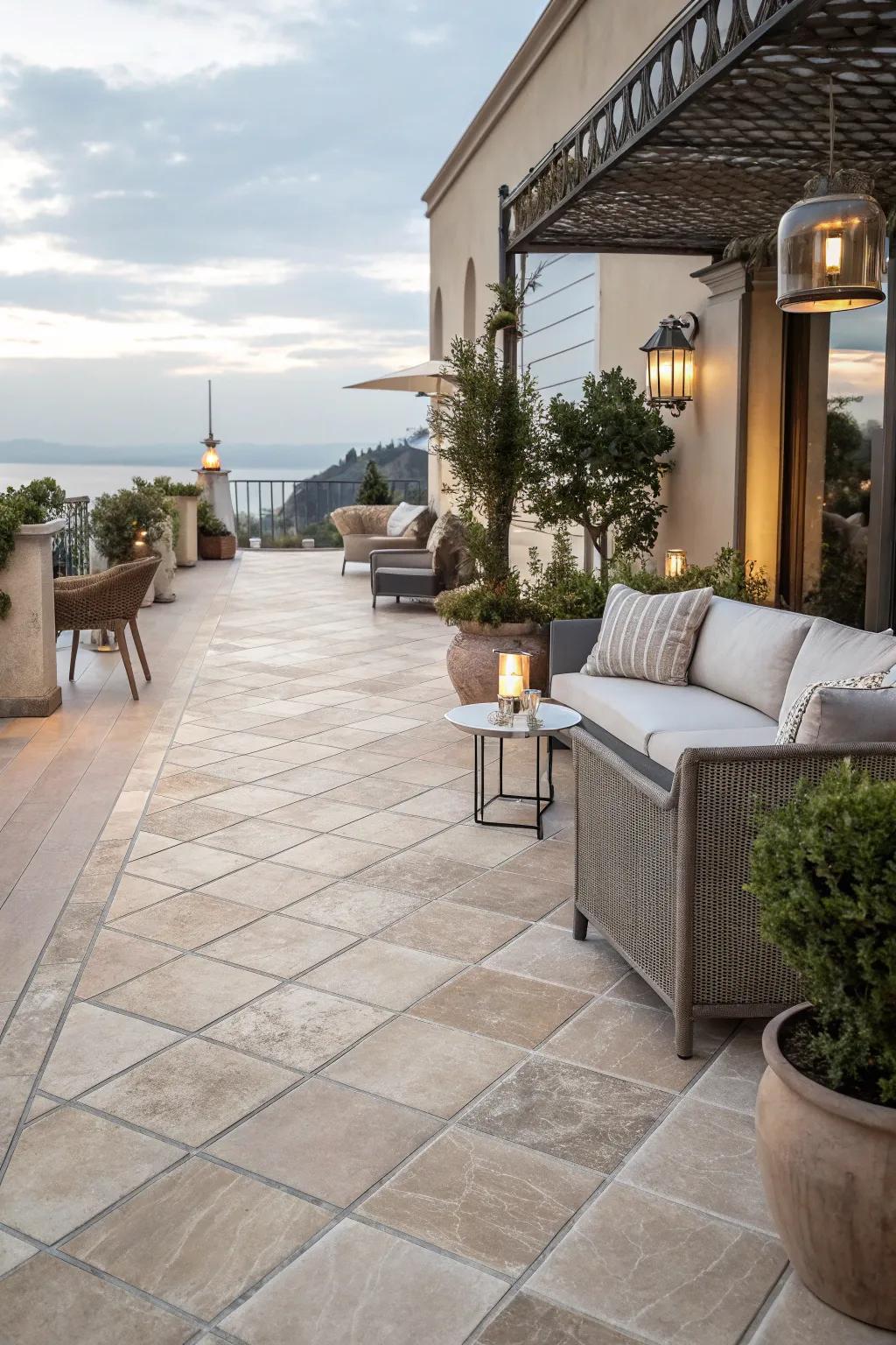 Achieve a sophisticated look with subtle, elegant tiles.